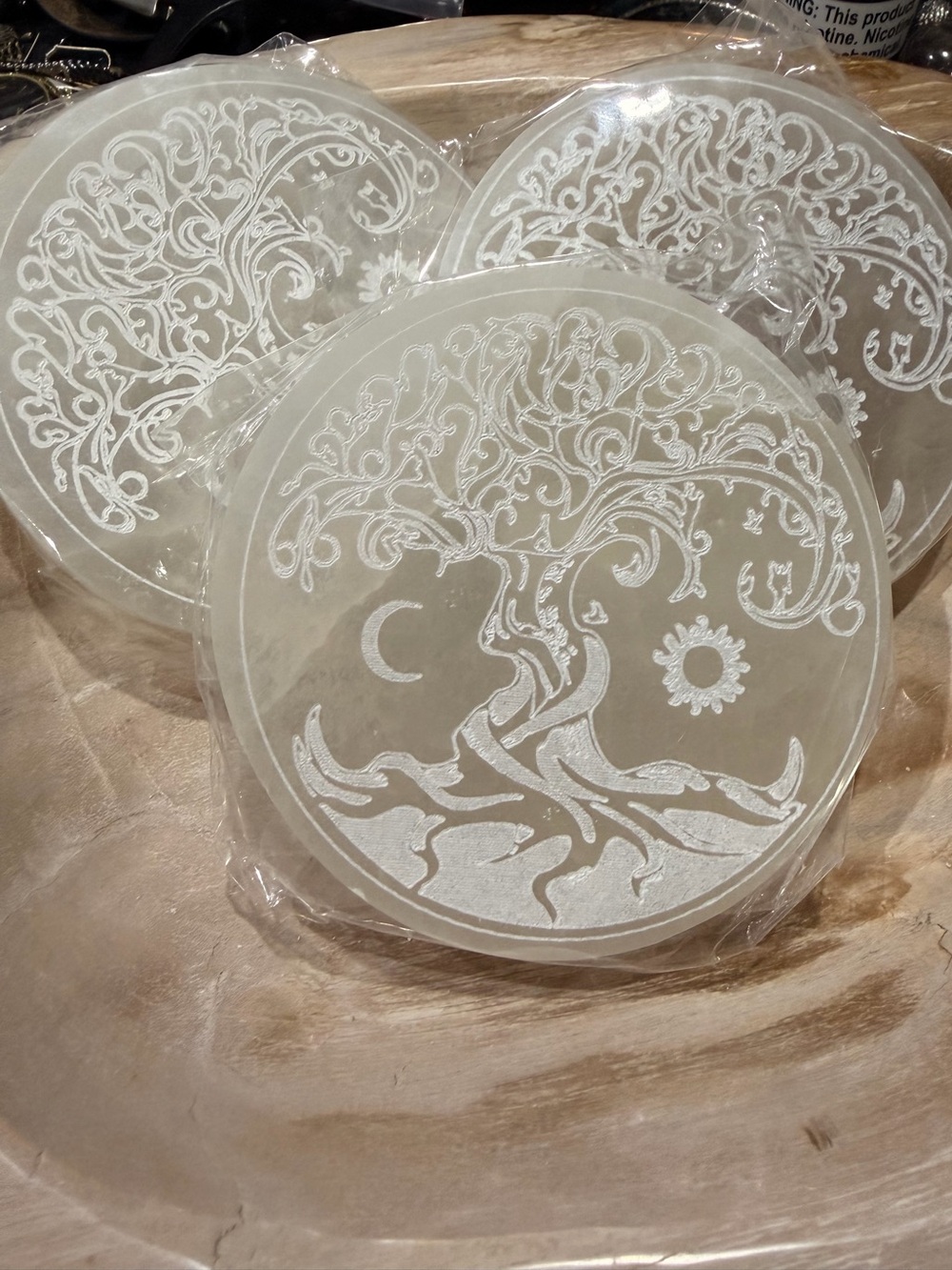 Selenite Tree of Life Charging Plate